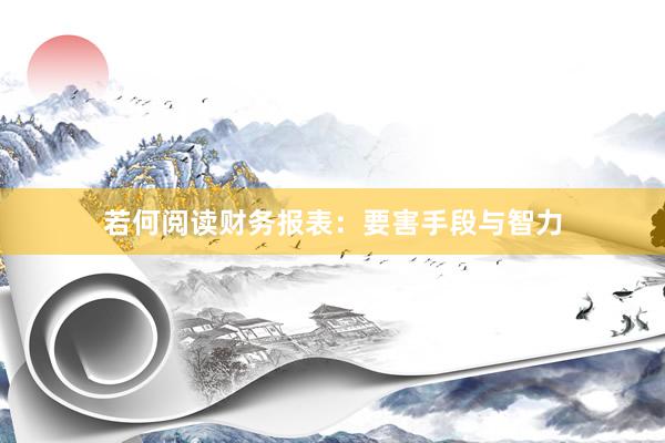 若何阅读财务报表：要害手段与智力